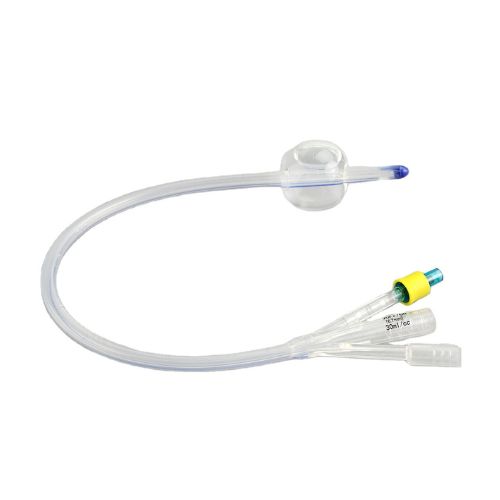 Silicone Coated 3-Way Latex Foley Catheter